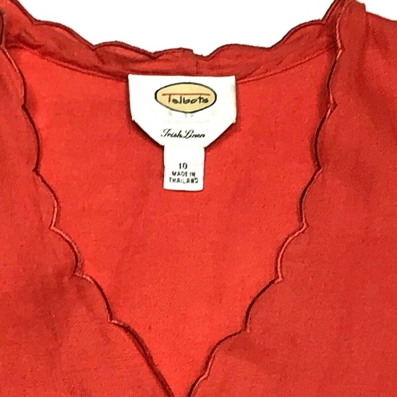 SOLD Talbots 10 Linen Sleeveless Blouse Top EUC - Picture 3 of 8